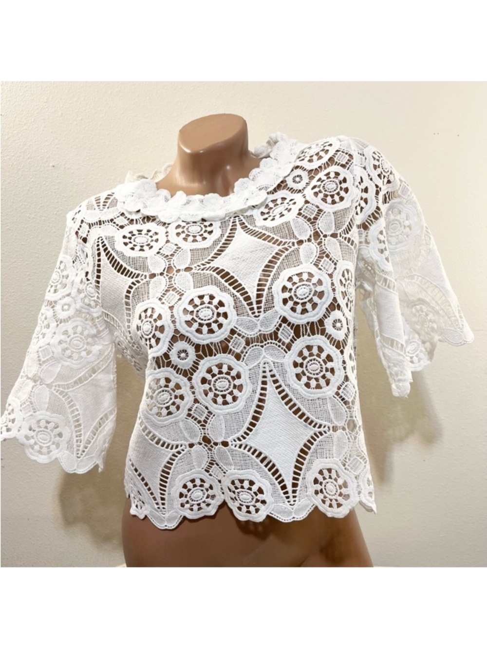 NWT Umgee White Lace Top